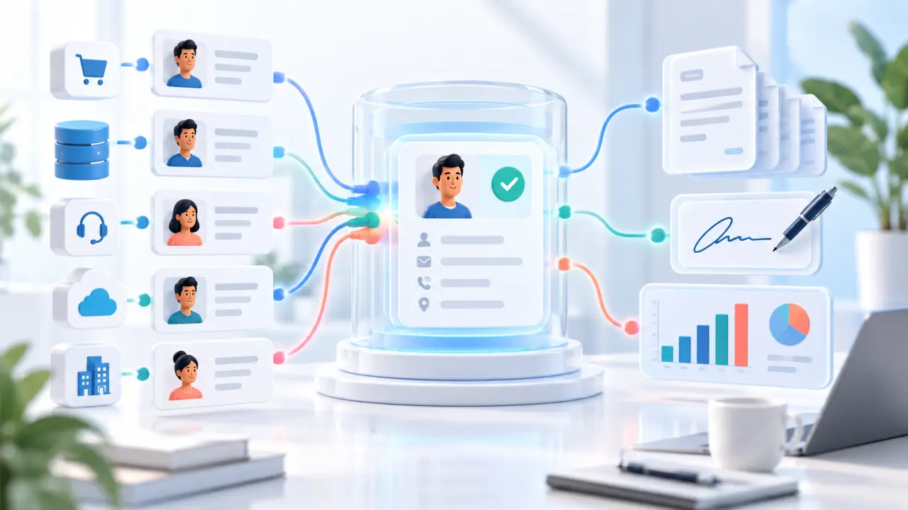 Tableau de bord centralisant les données clients d'une entreprise B2B