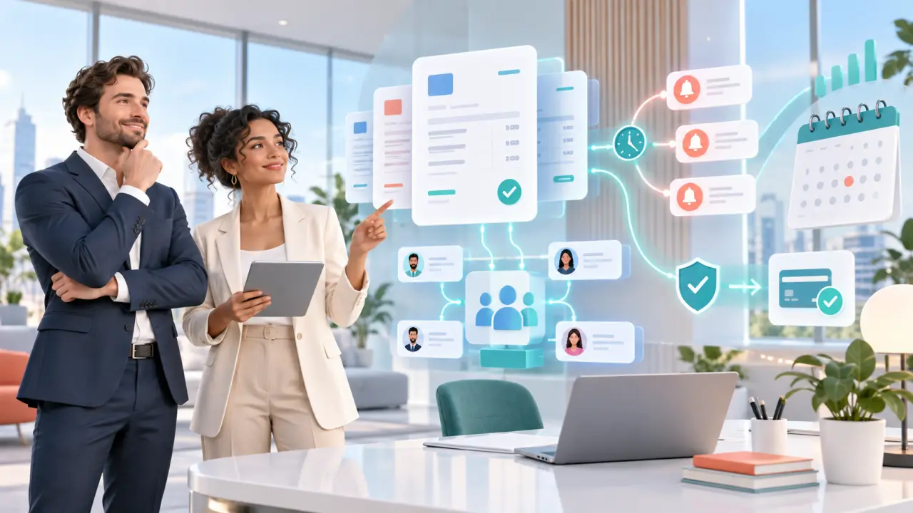 Tableau de bord de facturation B2B avec relances et indicateurs financiers