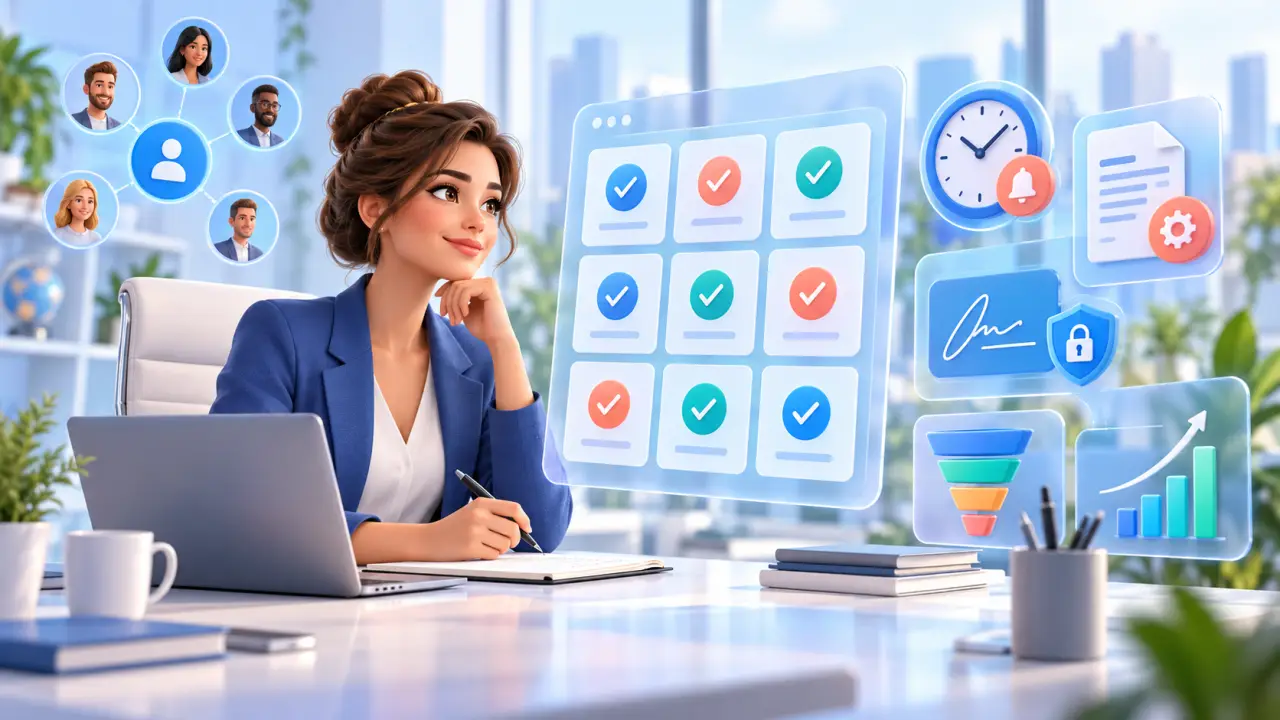 Tableau de bord CRM B2B affichant le suivi des clients et des relances commerciales