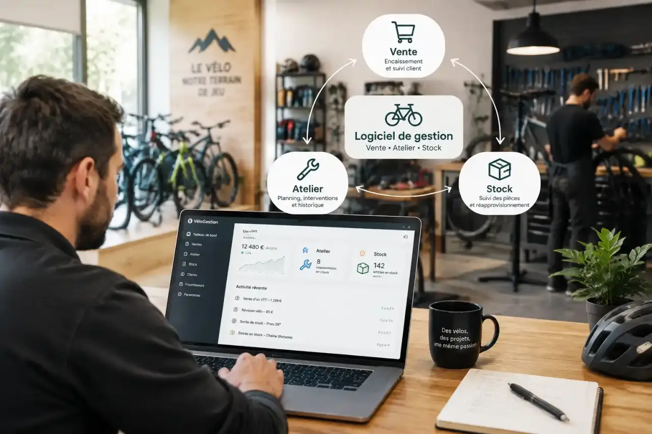 Logiciel de gestion pour magasin de vélos : relier la vente, l’atelier et le stock