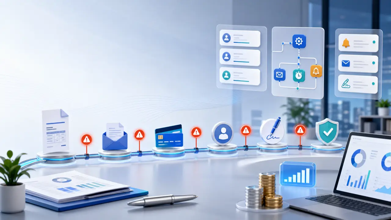 Illustration d’une interface de facturation B2B moderne et analytique
