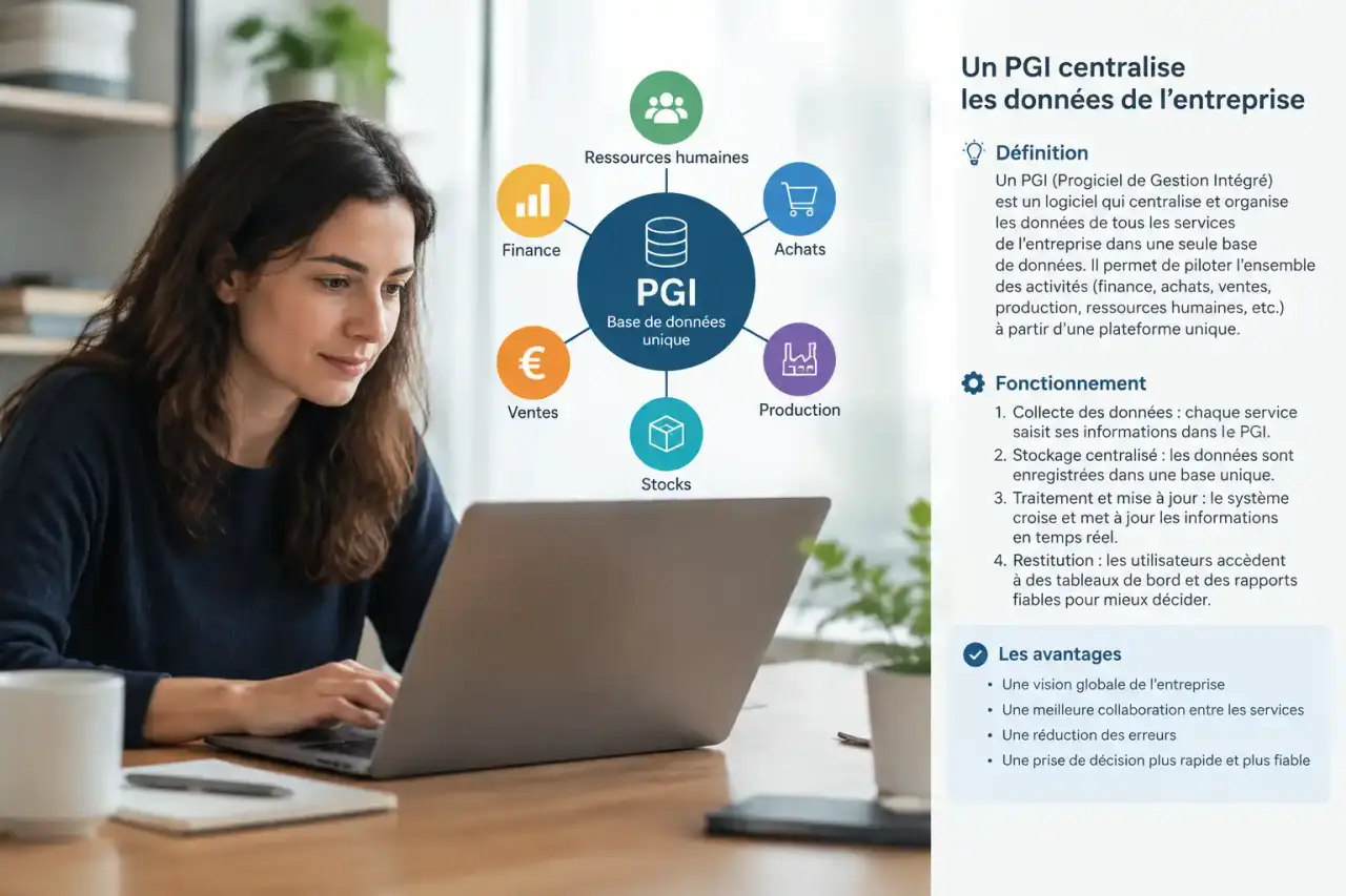 Un PGI centralise les données de l’entreprise, définition et fonctionnement