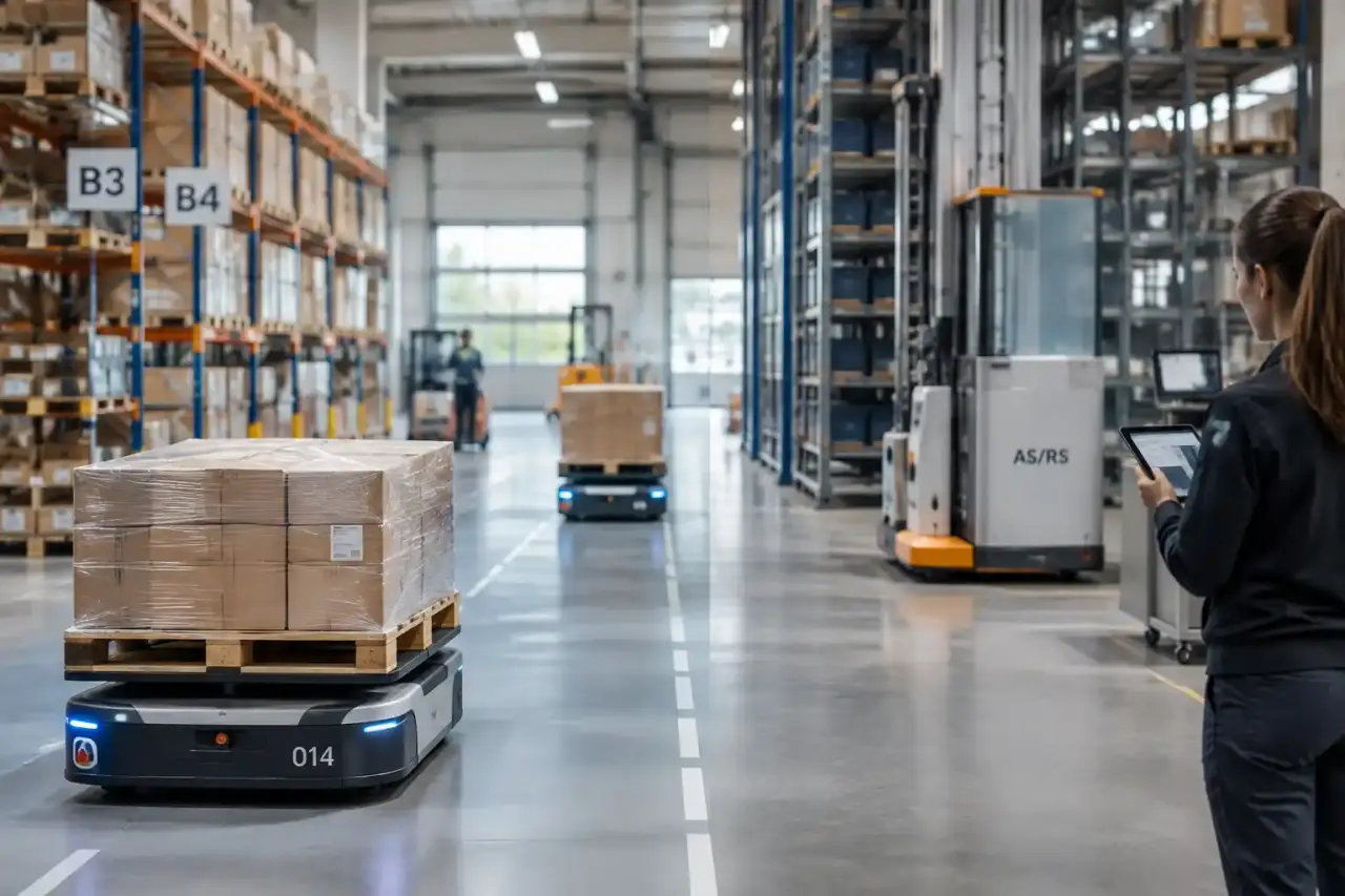 Automatiser un entrepôt sans rigidifier les flux : AGV, AMR ou AS/RS ?