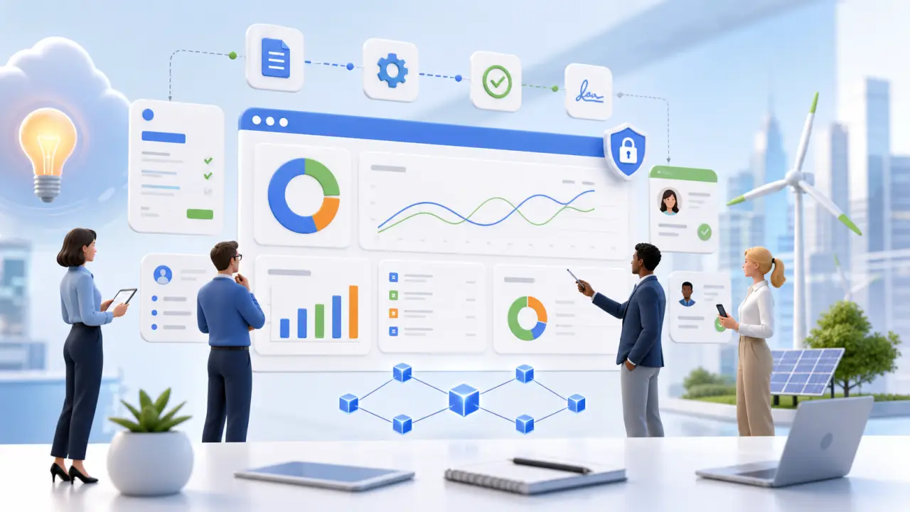Illustration d'un tableau de bord financier B2B moderne