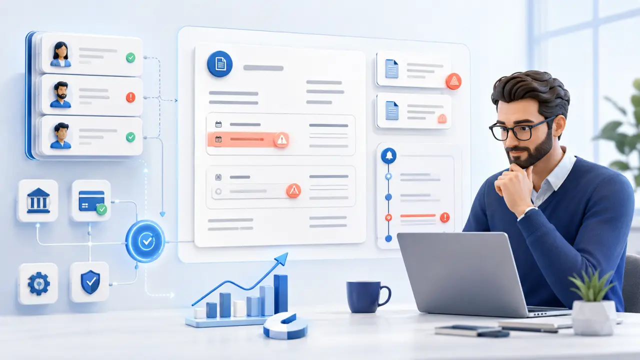 Tableau de bord de facturation B2B et suivi des relances clients