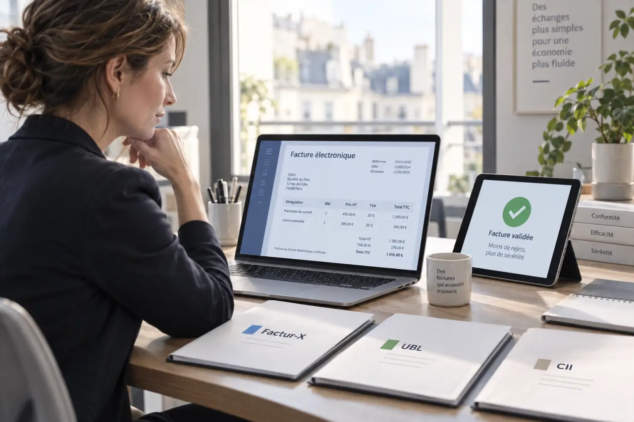 Facture électronique : Factur-X, UBL ou CII, quel format limite les rejets ?